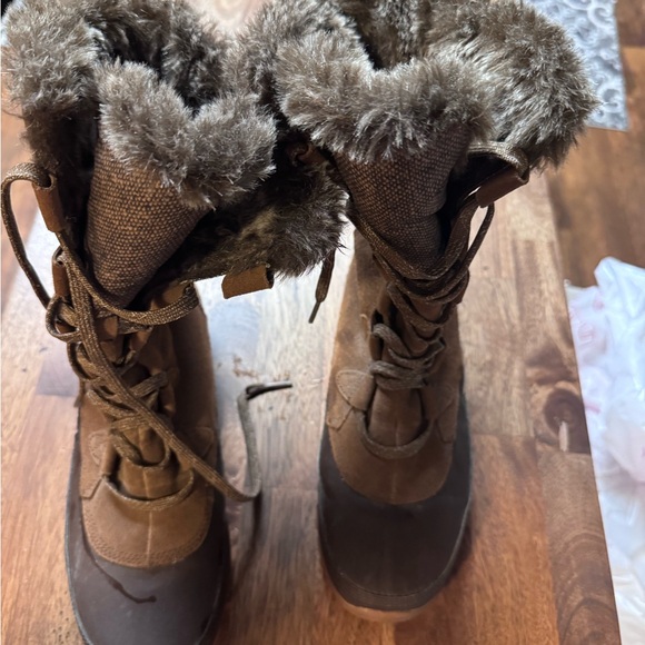 The North Face Nuptse Purna Boots Womens Brown Faux Fur Waterproof Insulated - Picture 1 of 5
